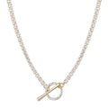 Crystal Toggle Tennis Necklace
