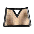 Black Rattan Kane Clutch