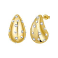 Raindrop CZ Pearl Earring
