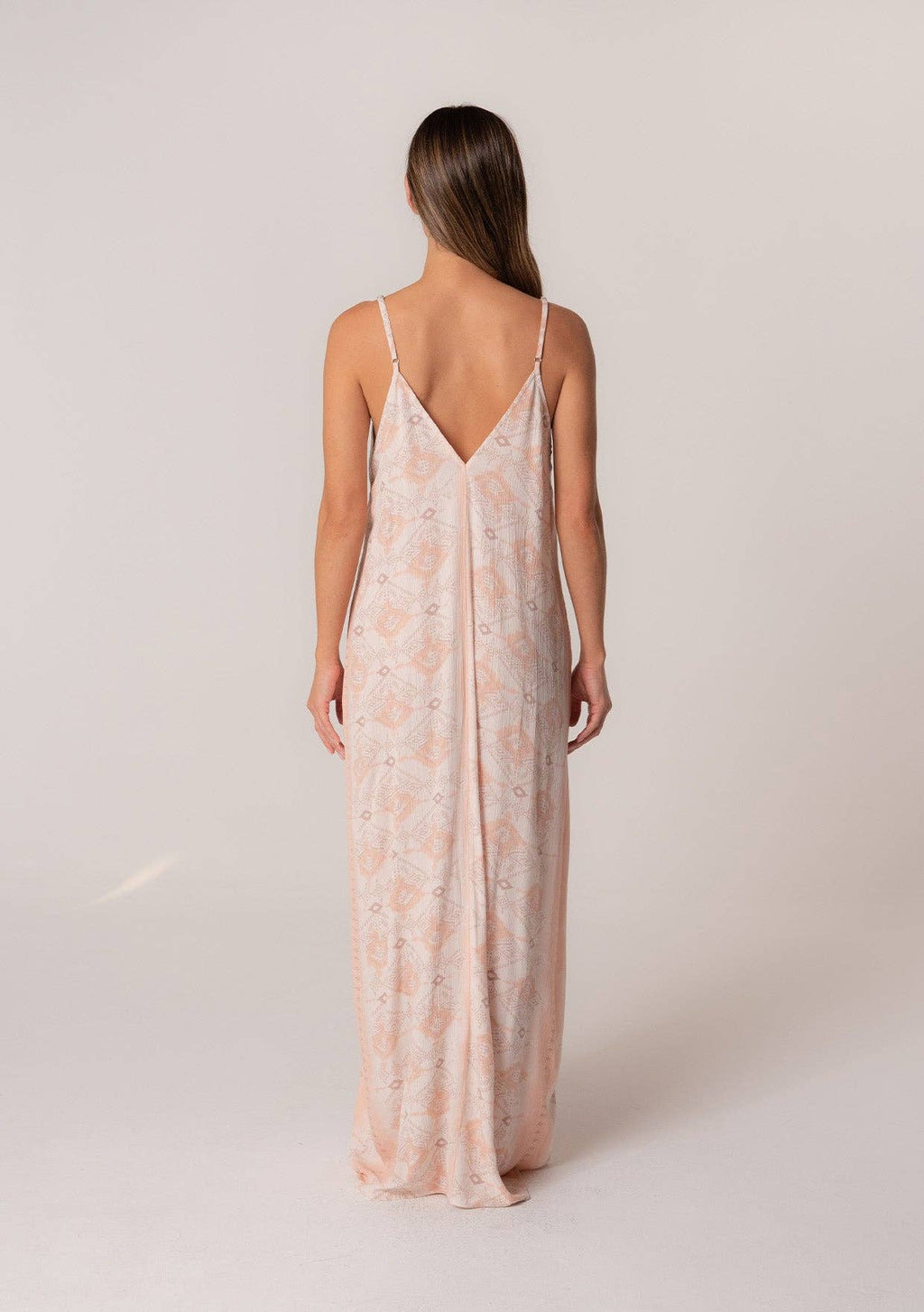 Ultra Bohemian Spaghetti Strap V Neck Maxi Dress