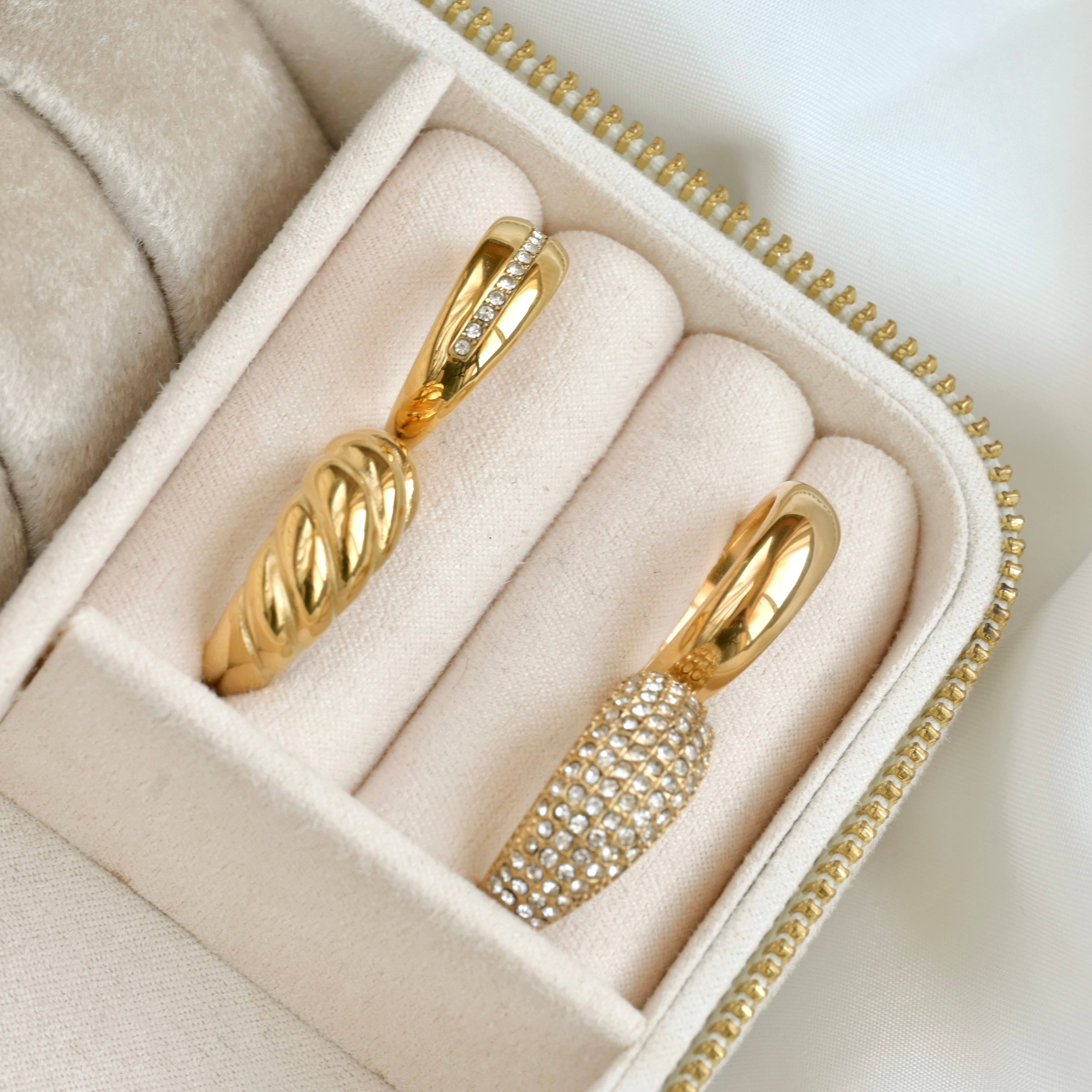 18k Gold Dome Ring - Waterproof Chunky Ring - Thick Band